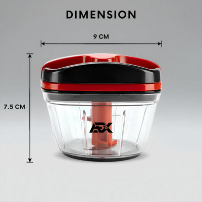 AEX Manual Food Processor 250ml Pull String Vegetable Chopper Garlic ...