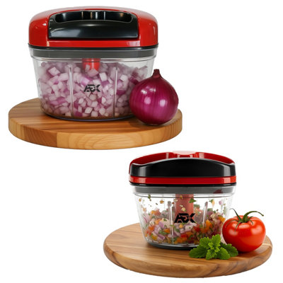 AEX Manual Multi Function Food Chopper with Lid and Handle 550ml 250ml ...