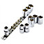 AF IMPERIAL SAE shallow sockets 1/2in drive 7/16in - 1in 10pc set on rail