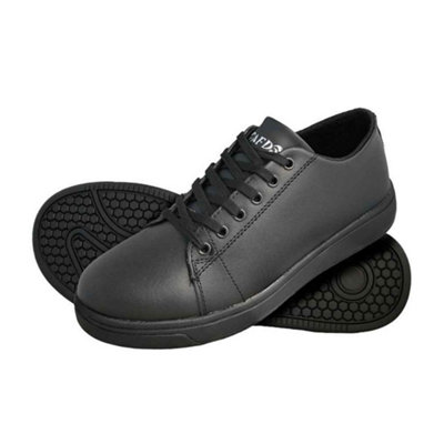 AFD Unisex Adult Retro Leather Safety Trainers Black (6.5 UK)