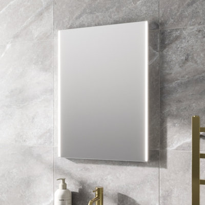 Affine 500 x 700mm Bathroom Mirror LED Illuminated Rectangular Battery ...