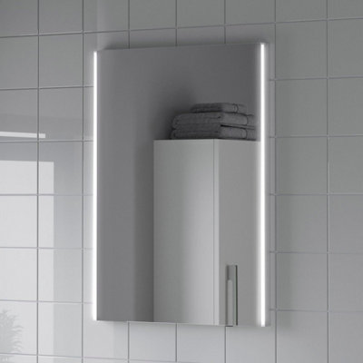 Affine 500 x 700mm Bathroom Mirror LED Illuminated Rectangular Battery ...