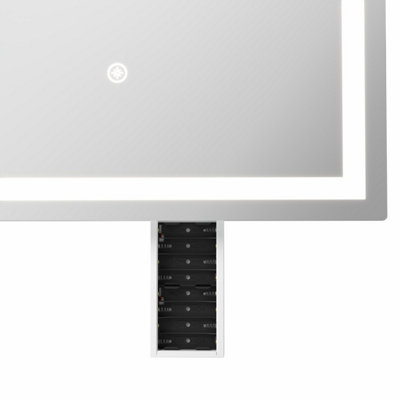 Affine 500 x 700mm Bathroom Mirror LED Lights Wall Mounted Battery ...