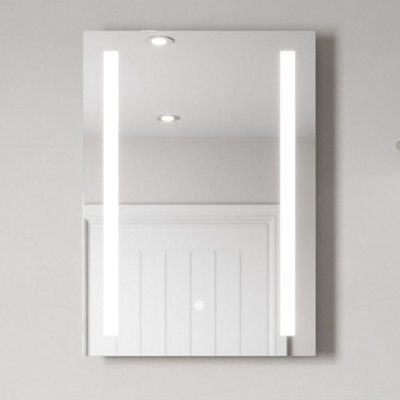 Affine 500 x 700mm Bathroom Mirror LED Lights Wall Mounted Mains Power ...