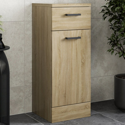 Affine Bathroom Laundry Unit Cabinet 300mm Oak Effect Soft Close Drawer ... - Soft Close Drawer Cabinets For Laundry Room