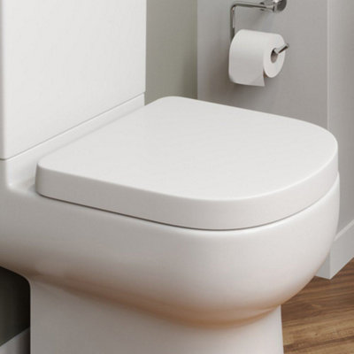 Affine Bathroom Toilet Seat Slow Soft Close Anti-Slam D Shape Top Fix ...