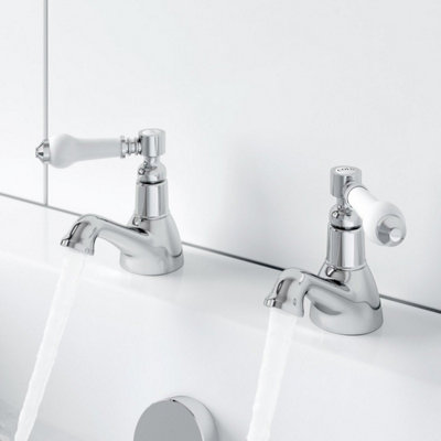 Luxury Edwardian Three-Hole Basin Mixer With Pop-Up Waste | Czech