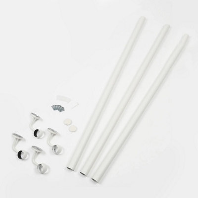 AFIT 3.6m White Handrail Kit Easy Fit. Includes Rails, Brackets, Ends, Screws. Premium Finish for Fast, No Fuss Install