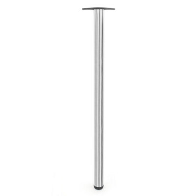 AFIT 60mm x 1100mm Chrome Worktop Kitchen Table Leg - Bolt Fix - Each