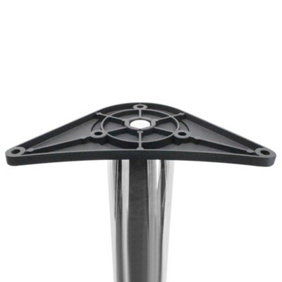 AFIT 60mm x 1100mm Chrome Worktop Kitchen Table Leg - Bolt Fix - Each