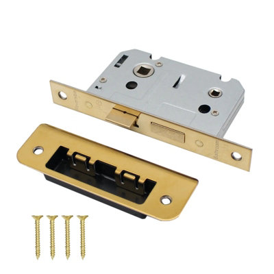 AFIT Bathroom Lock 65mm / 44mm Backset Brass for Internal Wooden ...