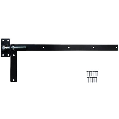 AFIT Black Adjustable Gate Hinge - Heavy Duty 900 x 300mm Left Hand Hinge for Wooden Gates & Doors