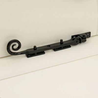 AFIT Black Antique Curly Tail Casement Window Stay - 8"/200mm