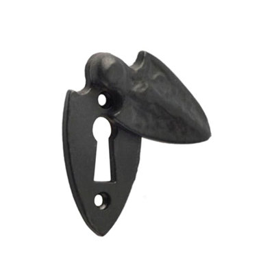 AFIT Black Antique Iron Arrow Head Covered Escutcheon 56 x 28mm