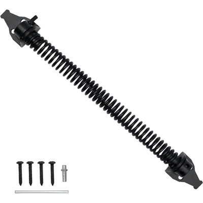 AFIT Black Heavy Duty Adjustable Tension Gate Spring 250mm / 10 Inch - Now With Hardened Steel Spring