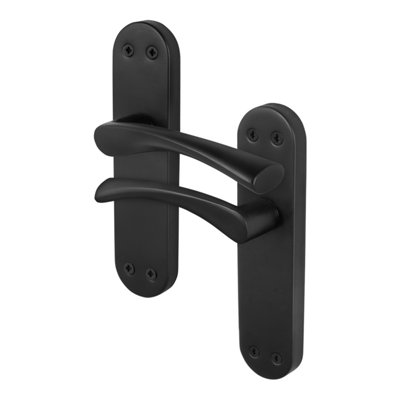 AFIT Black Internal Twist Door Handles Novi Backplate Range