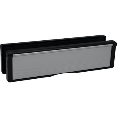 AFIT Black/Satin Aluminium Letter Plate Draught Proof 250mm Price Comparisons | Compare The Build