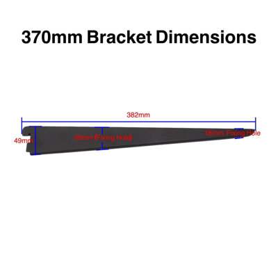 AFIT Black Twin Slot Bracket - 370mm - Black - Pack of 10