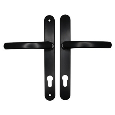 AFIT Black UPVC Door Handle - 92mm PZ Centres - 215mm Fixing Centres - 246x32mm