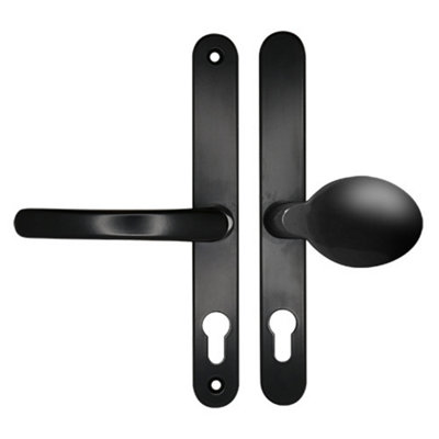 AFIT Black UPVC Lever Pad Door Handles - 68mm PZ Centres - 215mm Fixing Centres - 245x32mm