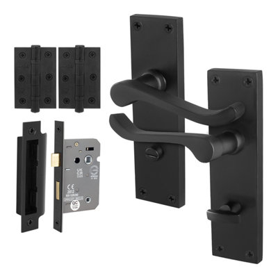 Weiser Door Handle Golden Grace Delta Design Door Handle Matt Black ...