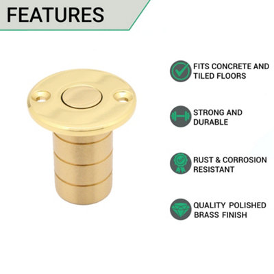 AFIT Brass Dust Socket for Flush Bolts 20 x 35mm