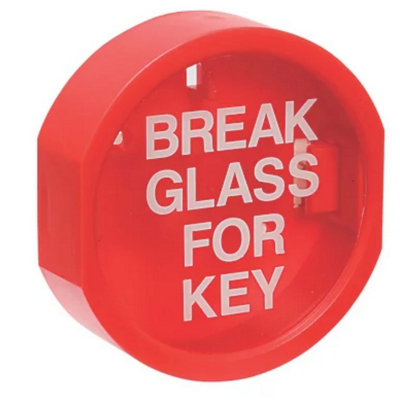 AFIT Break Glass Key Box - Plastic Screen - Red