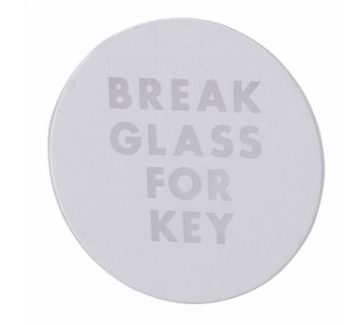 AFIT Break Glass Key Box - Plastic Screen - Red
