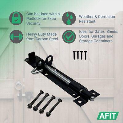 AFIT Brenton Pad Lock Bolt Padbolt Lockable Sliding Gate Bolt Heavy ...