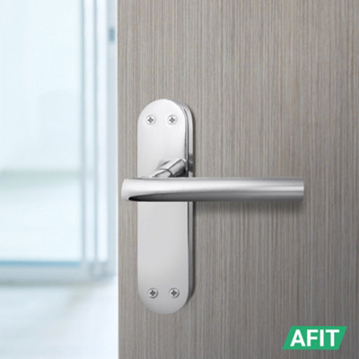 AFIT Chrome Door Handles  T-Bar 1 Pair Olvera Backplate Range