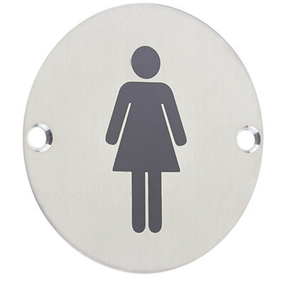 AFIT Circular Female Sign 76mm x 1.5mm Screw Fixed