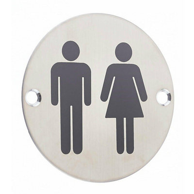 AFIT Circular Unisex Sign 76mm x 1.5mm Screw Fixed