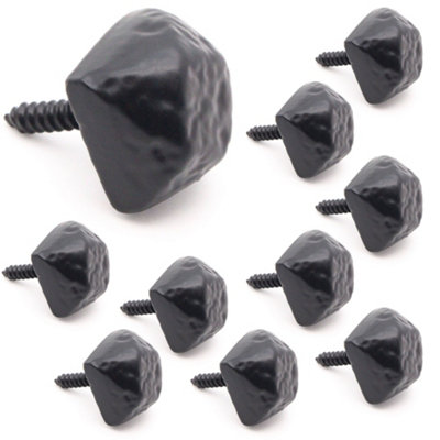 AFIT Decorative Black Antique Iron Door Stud - 25 x 25mm - Pack of 10