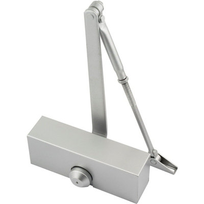 AFIT Door Closer Overhead Fire Doors Reversible Push Or Pull Side Power Size 3 Suit Fire Doors Silver~5056699753173 01c Mp