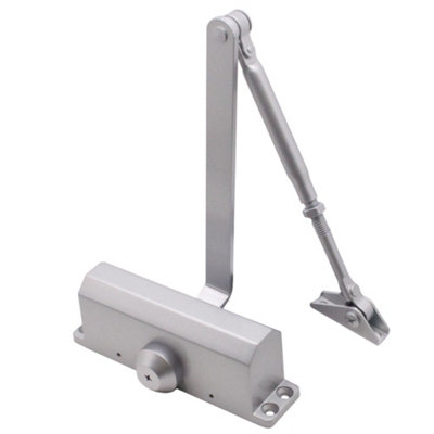 AFit Door Closer Universal Overhead Suit Fire Doors Dual Handed, Push or Pull Side - Power Size 3 - Silver