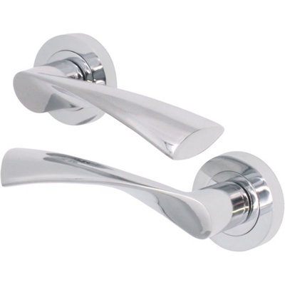 AFIT Door Handles Twist Lever Polished Chrome for Internal Doors - Novi Range Price Comparisons | Compare The Build