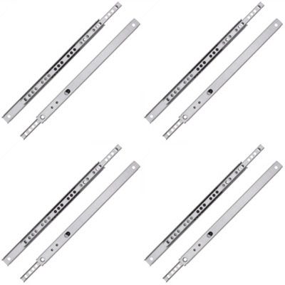 Rdeghly 2pcs Mini Short Drawer Slides Furniture Guide Rail Full Extension Kitchen Cupboard Hardware Drawer Hardware Drawer Slide