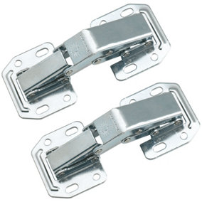 AFIT Easy-on Sprung Cabinet Hinges Easy Mount 105 Degree - 105mm - Pair