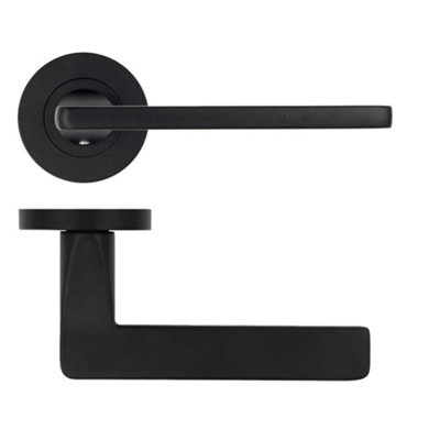 AFIT EuroTec Fire Door Handle on Rose - Satin Chrome