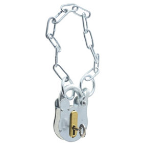 AFIT FB11 Padlock With Chain - Supplied with 1 Key