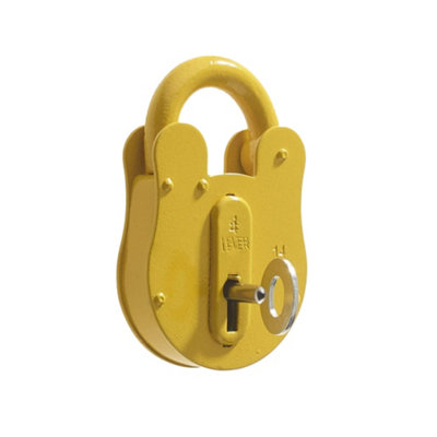 AFIT FB14 Yellow Padlock - Supplied with 1 Key