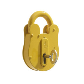 AFIT FB14 Yellow Padlock - Supplied with 1 Key