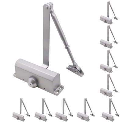 AFIT Fire Door Closer Universal Reversible Push or Pull Side Power Size 3 - Trade Pack 10 - Silver