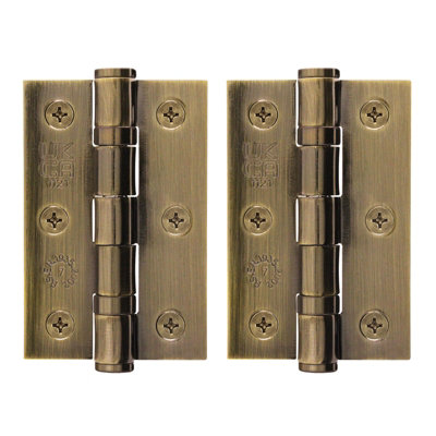 AFIT Florentine Bronze Door Hinges - 3 Inch / 76mm  Internal Fire Door Hinges - 1 Pair