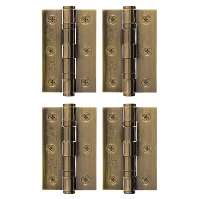 AFIT Florentine Bronze Door Hinges - 3 Inch / 76mm  Internal Fire Door Hinges - 2 Pairs