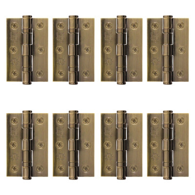 AFIT Florentine Bronze Door Hinges - 3 Inch / 76mm  Internal Fire Door Hinges - 4 Pairs
