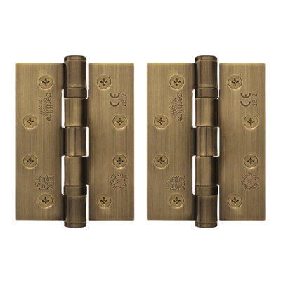 AFIT Florentine Bronze Door Hinges - 4 Inch / 102mm  Internal Fire Door Hinges - 1 Pair