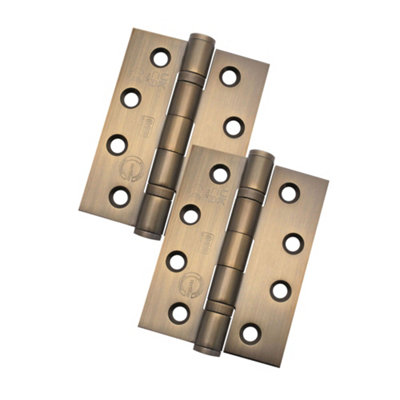 AFIT Florentine Bronze Grade 13 Fire Door Hinges-  4" Square 102 x 76 x 3mm - Pack 3