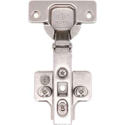 AFIT Full Overlay 110 Degree Sprung Clip-On Kitchen Cabinet Hinge 35mm - c/w Euro Screws - Each