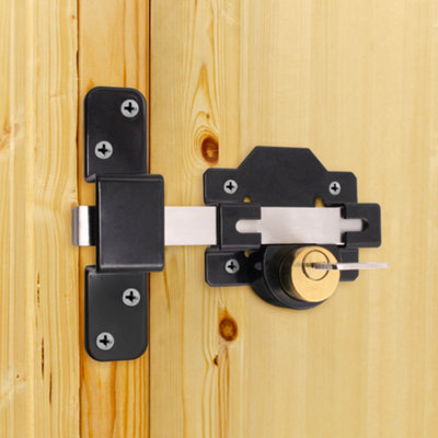 AFIT Gate Bolt Lock Long Throw and Pull Handle Suit Gates up to 70mm ...